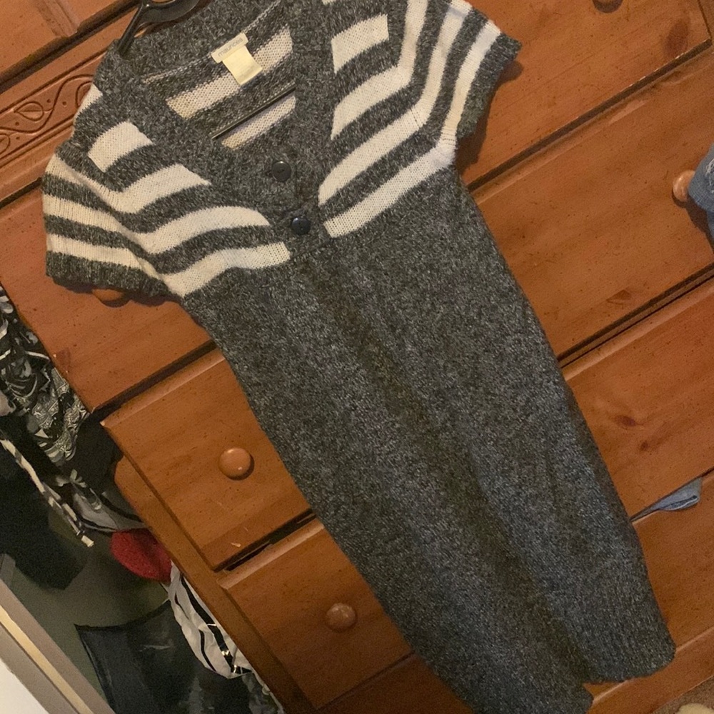 Grey sweater dress